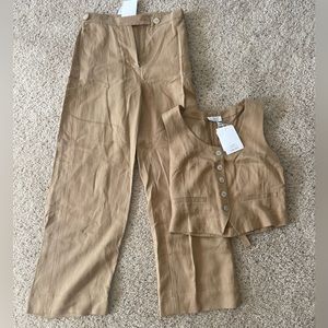 Women’s ‘& Other Stories’ Light Brown Top & Bottom - Never Worn